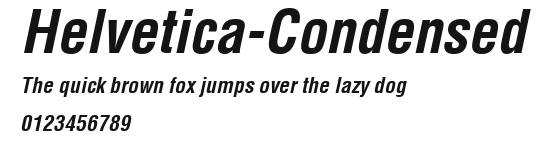 Helvetica-Condensed Preview