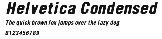 Helvetica Condensed Preview