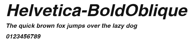 Helvetica-BoldOblique Preview