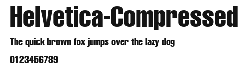 Helvetica-Compressed Preview