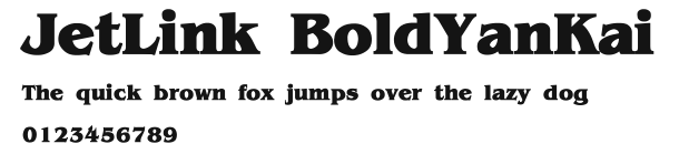JetLink BoldYanKai Preview