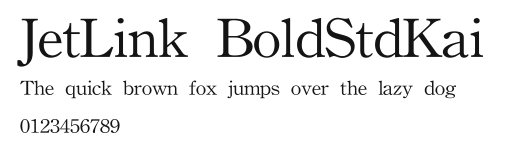 JetLink BoldStdKai Preview