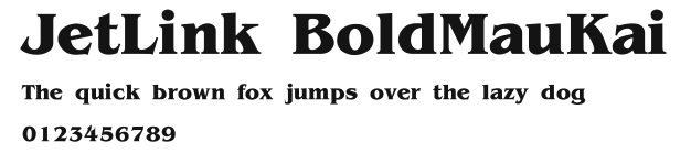JetLink BoldMauKai Preview