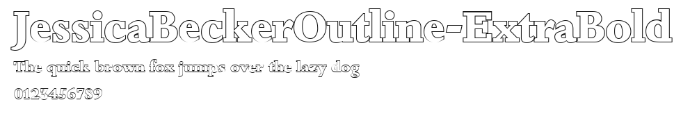 JessicaBeckerOutline-ExtraBold Preview