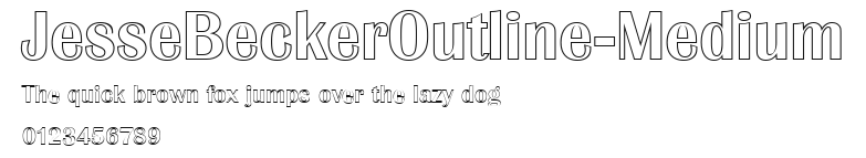 JesseBeckerOutline-Medium Preview