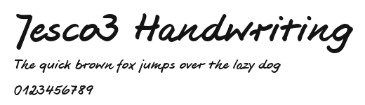 Jesco3 Handwriting Preview