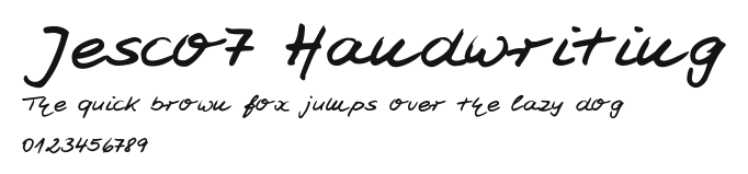 Jesco7 Handwriting Preview