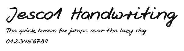 Jesco1 Handwriting Preview