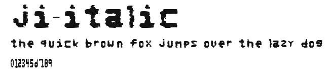 JI-Italic Preview