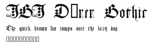 JGJ Dürer Gothic Preview