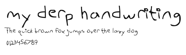 my derp handwriting Preview