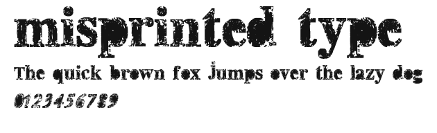 misprinted type Preview