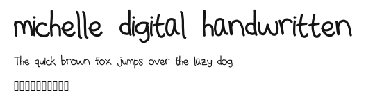 michelle digital handwritten Preview