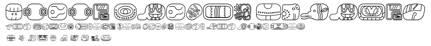 mayan glyphs outline Preview
