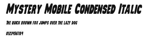 Mystery Mobile Condensed Italic Preview