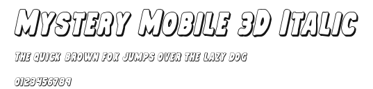 Mystery Mobile 3D Italic Preview