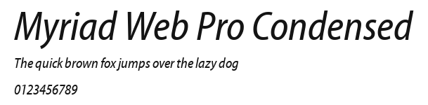 Myriad Web Pro Condensed Preview