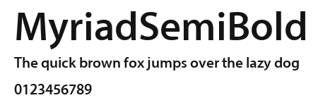 MyriadSemiBold Preview