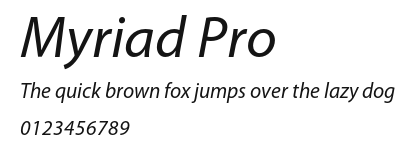 Myriad Pro Preview