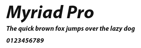 Myriad Pro Preview