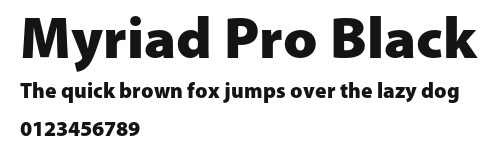 Myriad Pro Black Preview