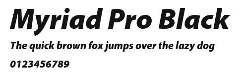 Myriad Pro Black Preview