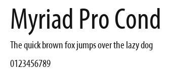 Myriad Pro Cond Preview