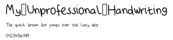 My_Unprofessional_Handwriting Preview