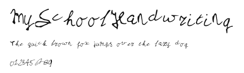 MySchoolHandwriting Preview