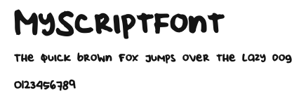 MyScriptFont Preview