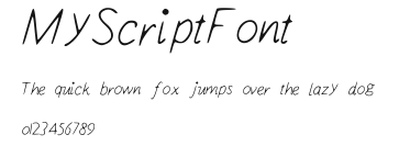 MyScriptFont Preview