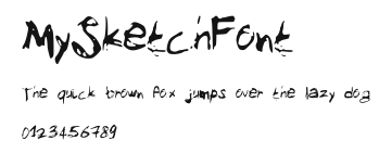 MySketchFont Preview