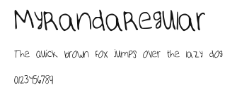 MyRandaRegular Preview