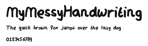 MyMessyHandwriting Preview
