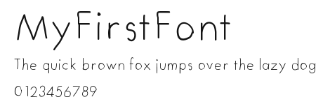 MyFirstFont Preview