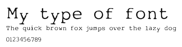 My type of font Preview