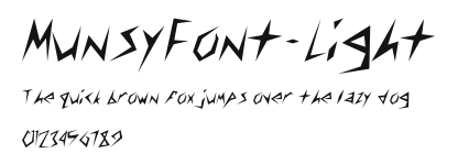 MunsyFont-Light Preview