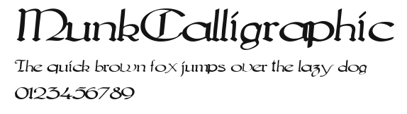 MunkCalligraphic Preview