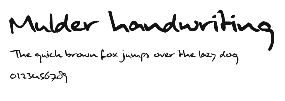 Mulder handwriting Preview