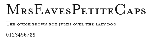 MrsEavesPetiteCaps Preview