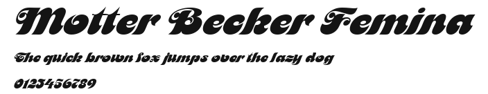 Motter Becker Femina Preview