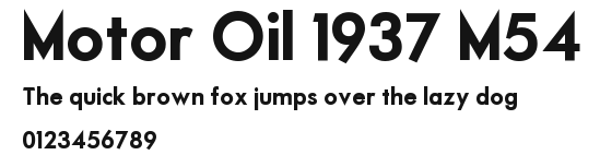 Motor Oil 1937 M54 Preview