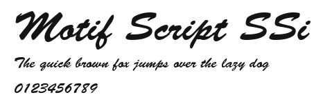 Motif Script SSi Preview
