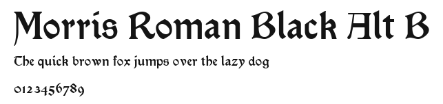 Morris Roman Black Alt B Preview