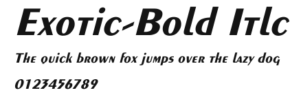 Exotic-Bold Itlc Preview