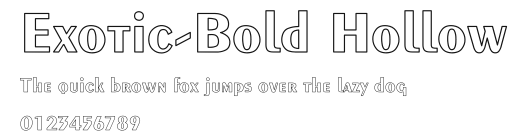 Exotic-Bold Hollow Preview