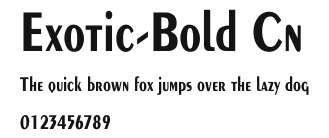 Exotic-Bold Cn Preview