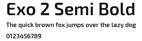 Exo 2 Semi Bold Preview