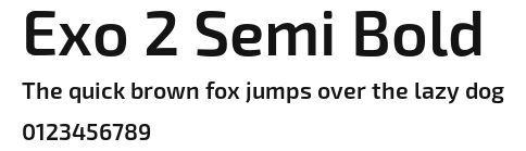 Exo 2 Semi Bold Preview
