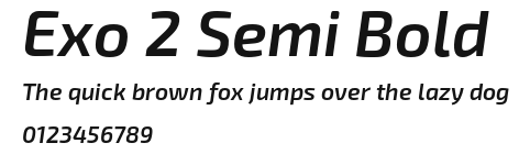 Exo 2 Semi Bold Preview
